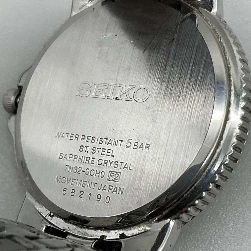 Seiko Le Grand Sport 7N32-0CHO Mens Watch 36mm Stainless Date New Battery 7